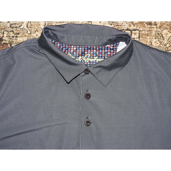 Robert Graham Gray Dot Knowledge Wisdom Truth Polo Shirt Men's Large - Picture 2 of 7